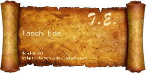 Tasch Ede névjegykártya