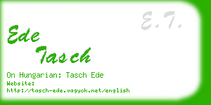 ede tasch business card